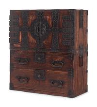 A Korean Iron-Mounted Wood Cabinet