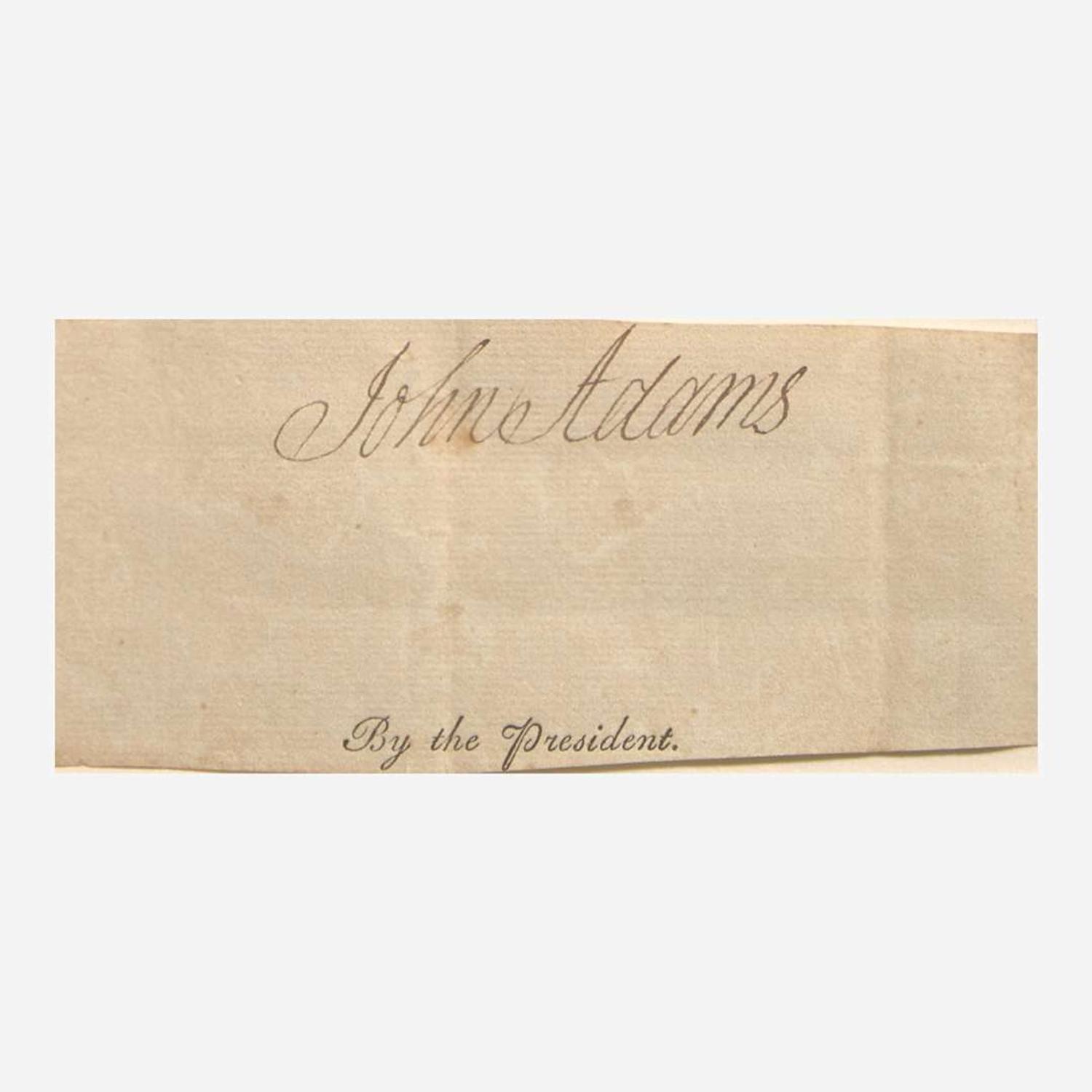 [Presidential] Adams, John Cut Signature