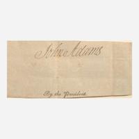 [Presidential] Adams, John Cut Signature
