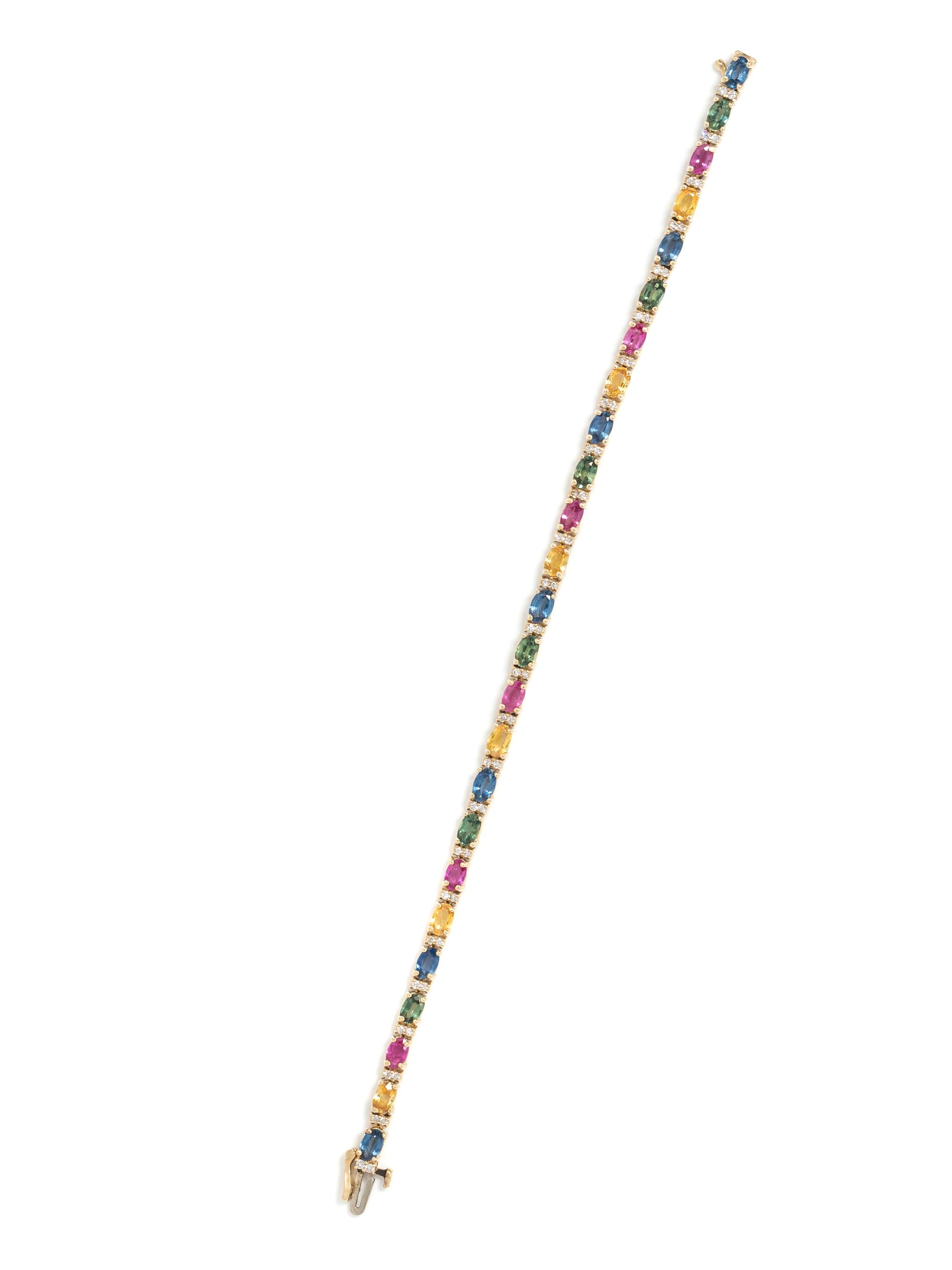MULTIGEM AND DIAMOND BRACELET