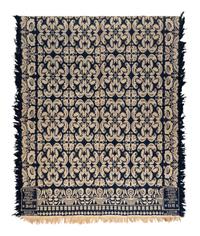 Two Cotton and Wool Jacquard Coverlets