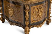 A Pair of Napoleon III Gilt Bronze Mounted Boulle Marquetry Cache Pots