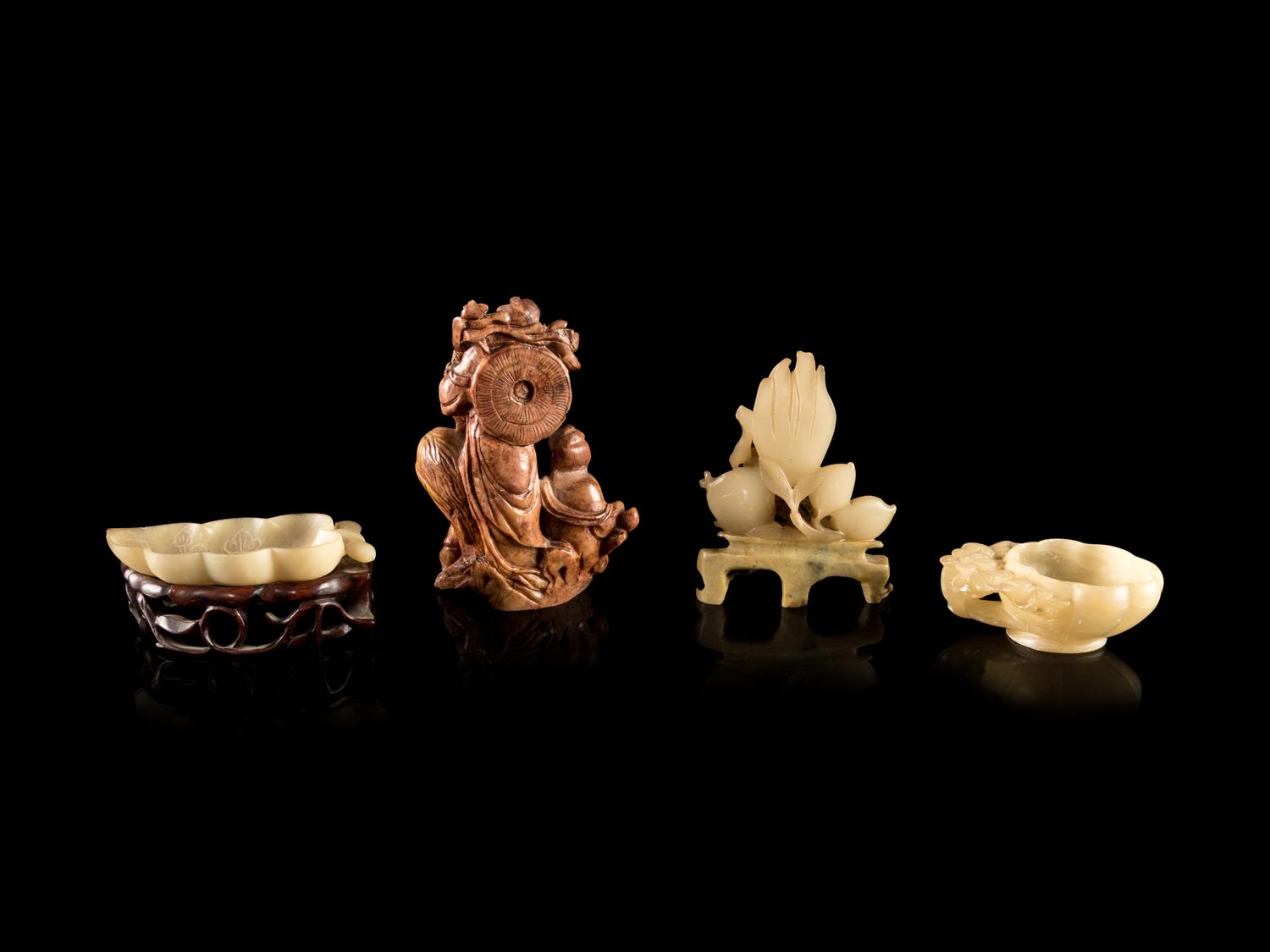 Four Chinese Hardstone Carvings