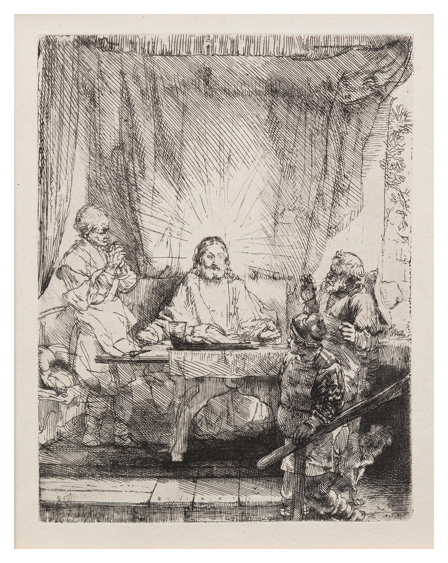 Rembrandt van Rijn, (Dutch, 1606-1669), Christ at Emmaus: The Larger Plate