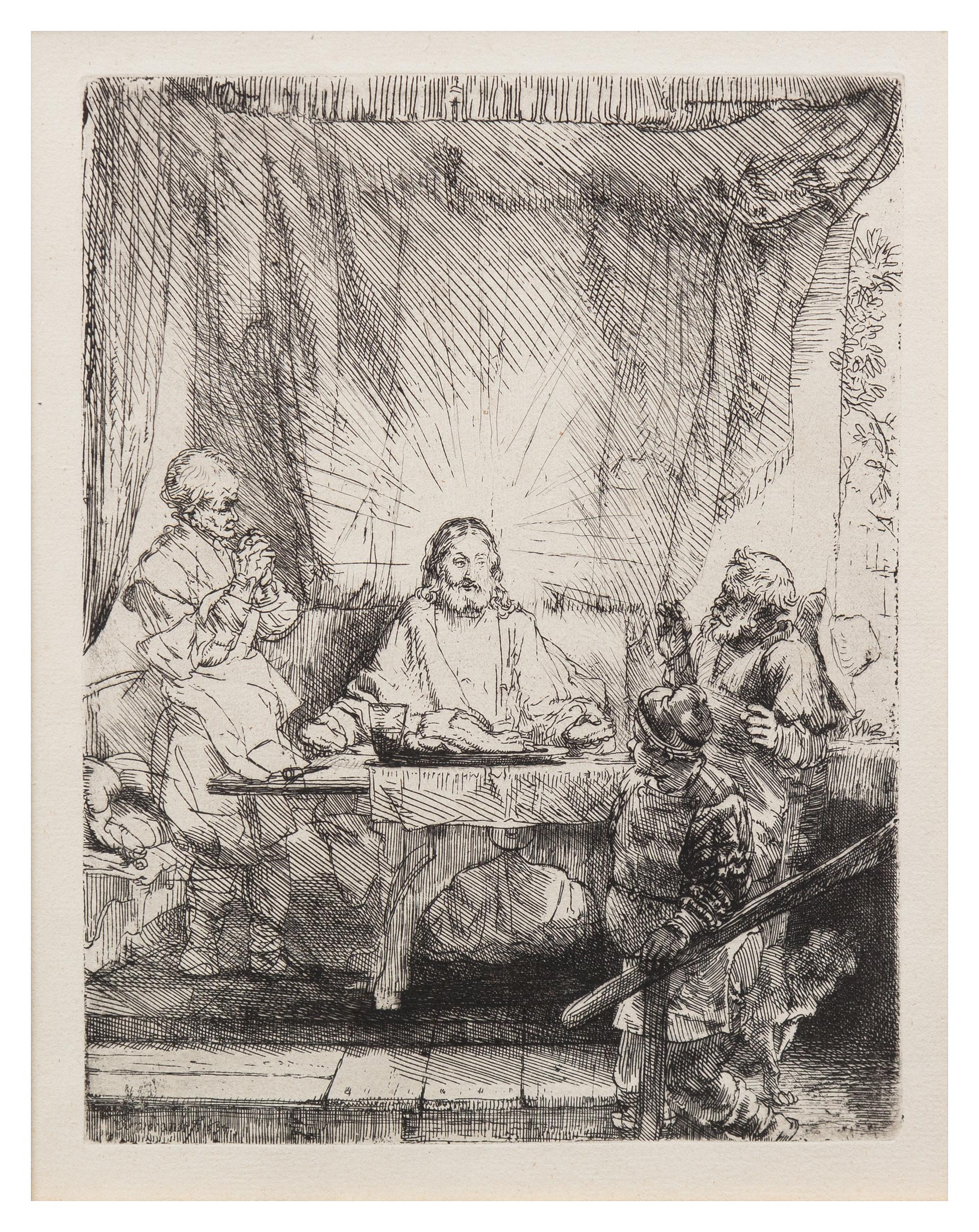 Rembrandt van Rijn, (Dutch, 1606-1669), Christ at Emmaus: The Larger Plate