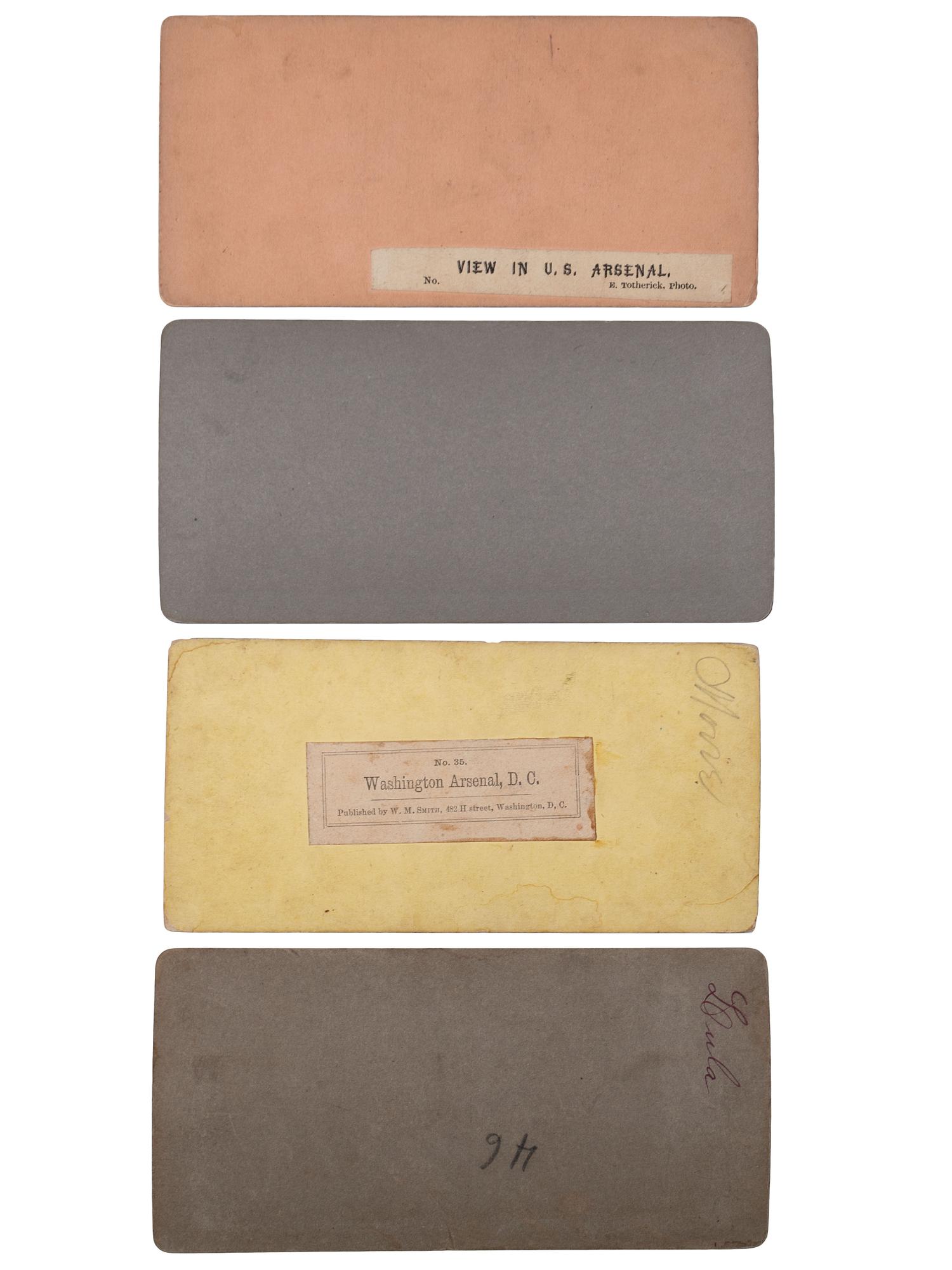[CIVIL WAR]. A group of over 50 stereoviews, highlighted by images of the Grand Review, and the US Arsenal and Navy Yard, Washington, DC, incl. cannon.