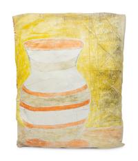 Man and Vase (two-sided pillow painting)