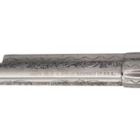 Professionally Restored and Engraved Nickel Plated Colt Single Action Army Revolver