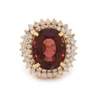 TOURMALINE AND DIAMOND RING