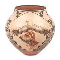 Polychrome Pottery Jar, with Dancers