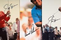 A Group of Jack Nicklaus and Arnold Palmer Signed Autograph Items (Beckett Authentication Services Letters),