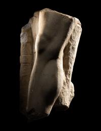A Roman Marble Right Leg from a Statue