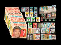A Group of Over 1,000 Early 1970s Topps Baseball Cards, Coins and Posters Including Multiple Hall of Famers and Stars,