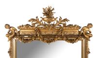 A Continental Giltwood Overmantel Mirror