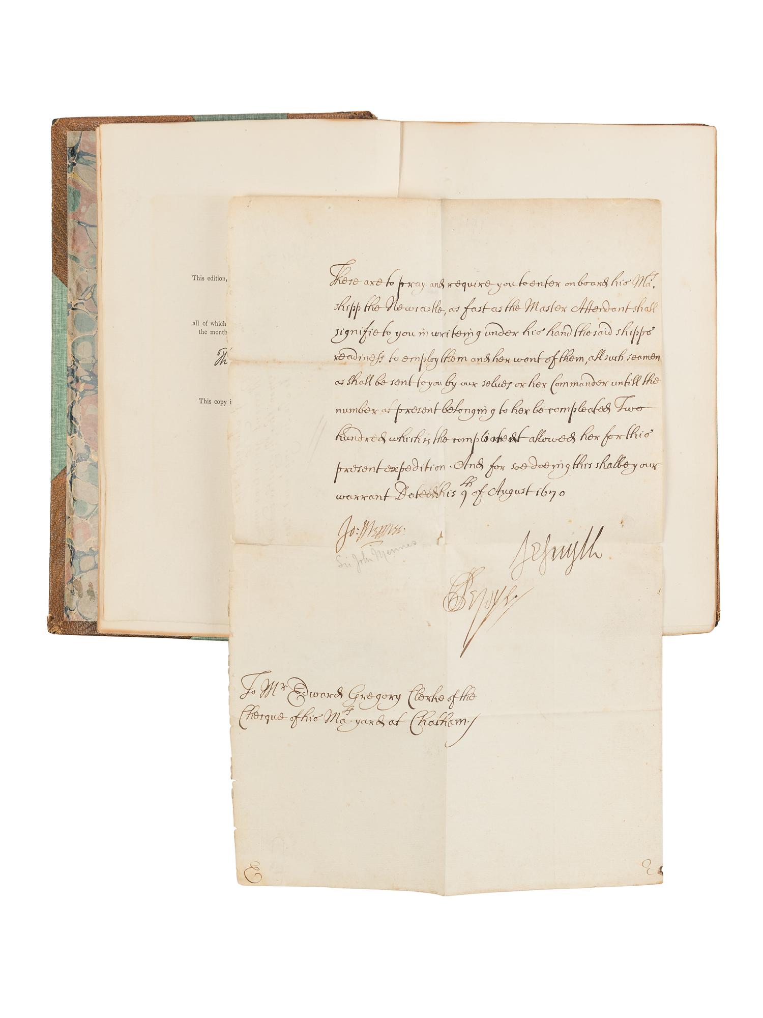 PEPYS, Samuel (1633-1703). Diary and Correspondence of Samuel Pepys, Esq. New York: Dodd, Mead, & Company, 1884.