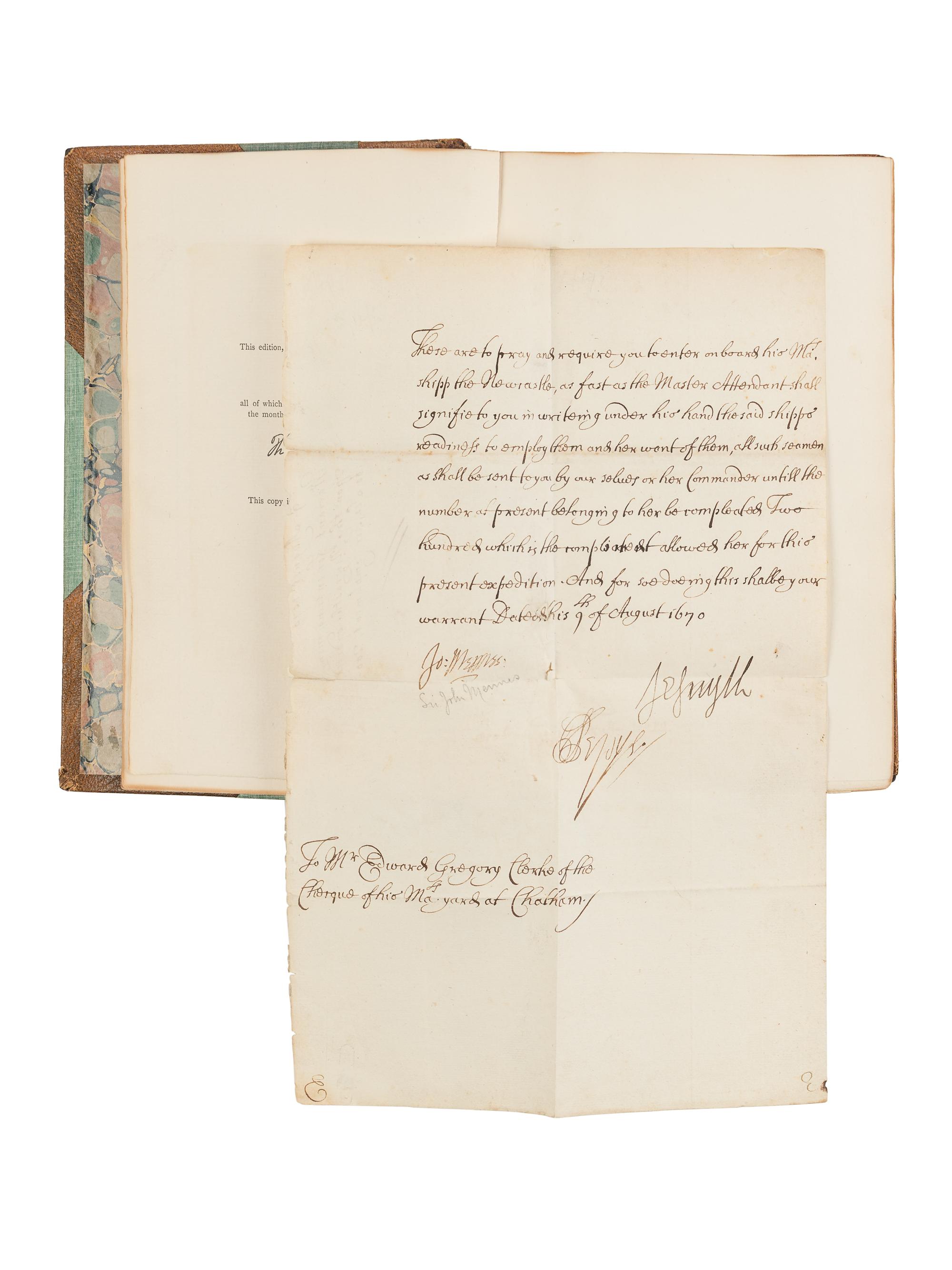 PEPYS, Samuel (1633-1703). Diary and Correspondence of Samuel Pepys, Esq. New York: Dodd, Mead, & Company, 1884.