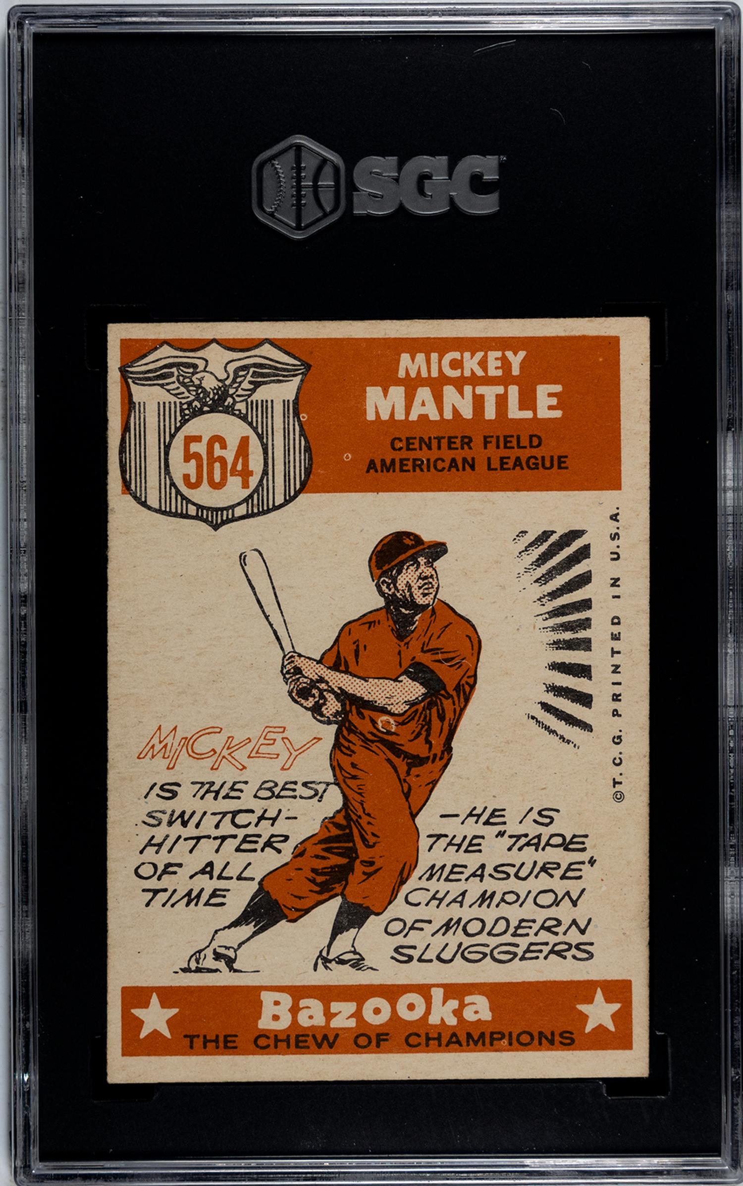 A 1959 Topps Mickey Mantle All Star Baseball Card No. 564 (SGC 5 EX)