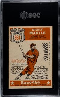 A 1959 Topps Mickey Mantle All Star Baseball Card No. 564 (SGC 5 EX)