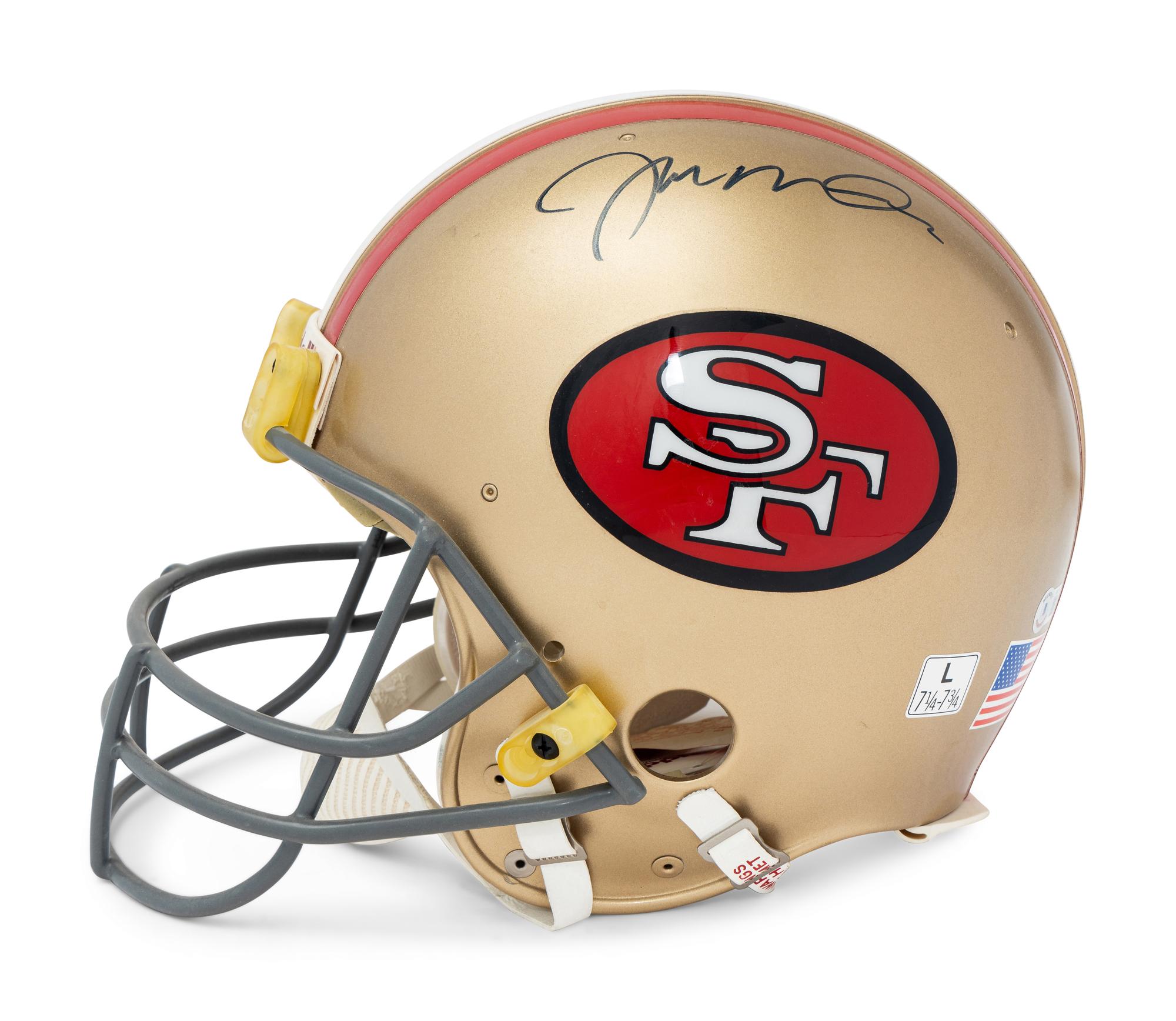A Joe Montana Signed Autograph San Francisco 49ers Football Helmet (Beckett Authentication Services BAS Certified),