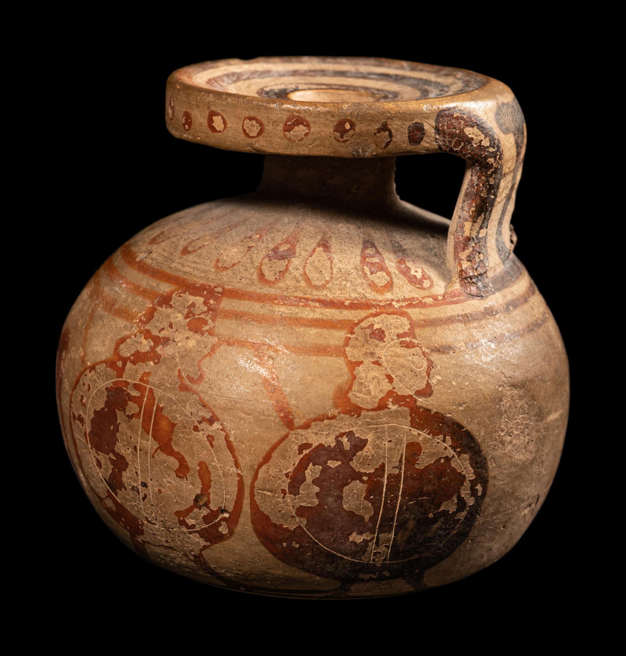 A Corinthian Black-Figured Aryballos