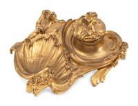 A Paul Sormani Gilt Bronze Inkwell