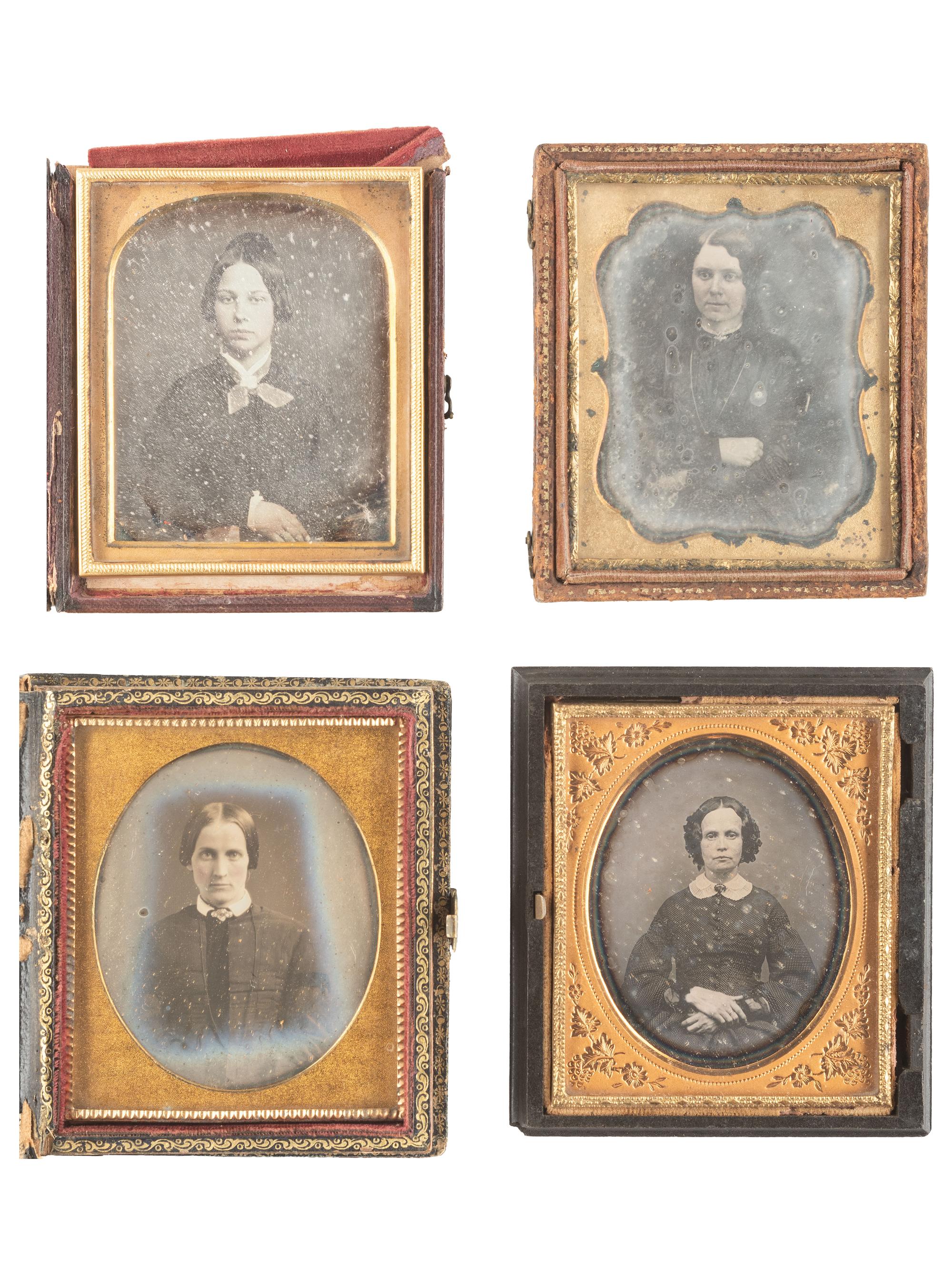 [EARLY PHOTOGRAPHY]. 23 sixth plate daguerreotypes of women with severe or unpleasant expressions, incl. VAN LOAN and BOGARDUS examples.