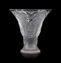A Lalique Cigales Bud Vase
