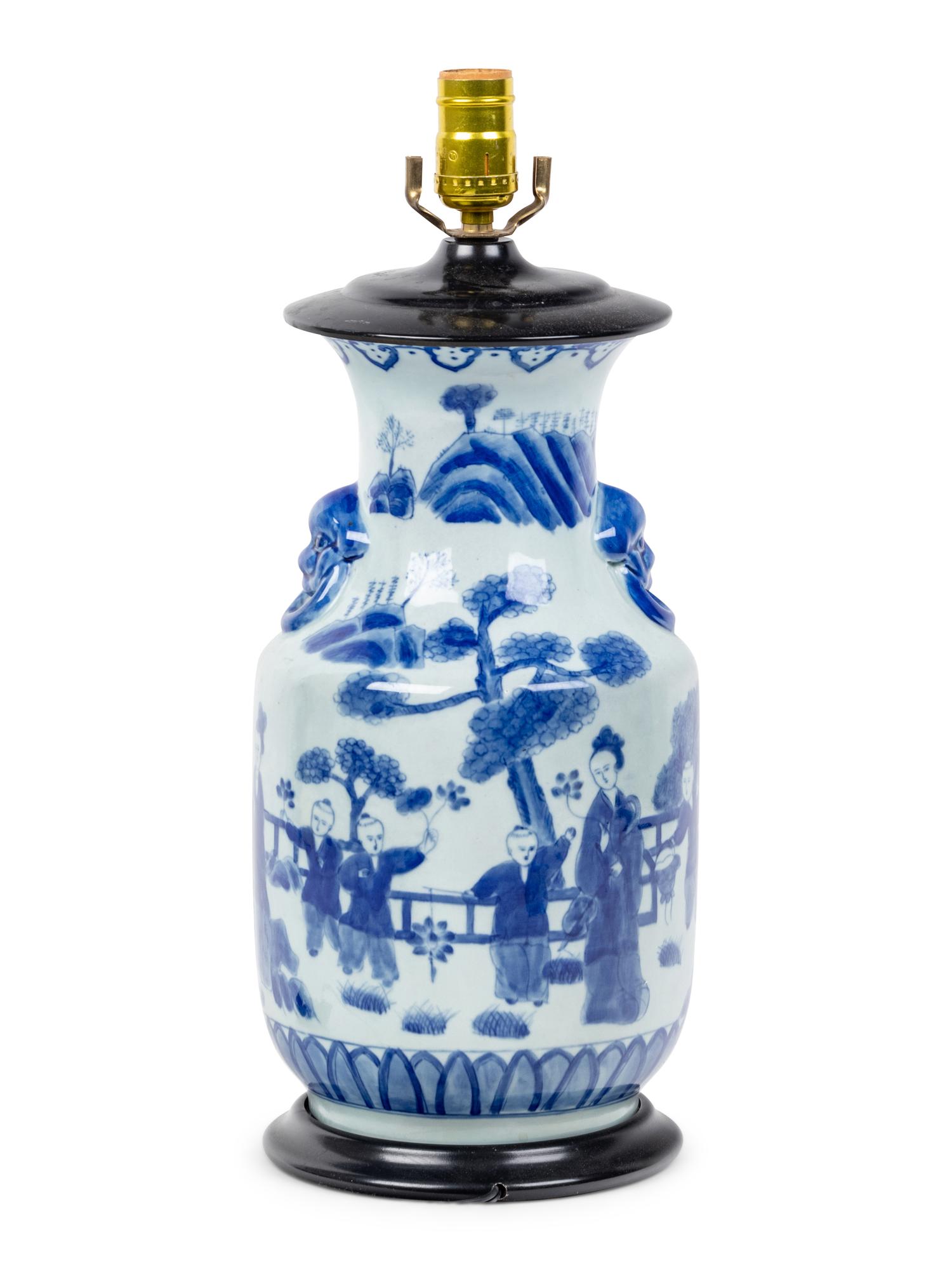 A Chinese Porcelain Vase Mounted as a Lamp