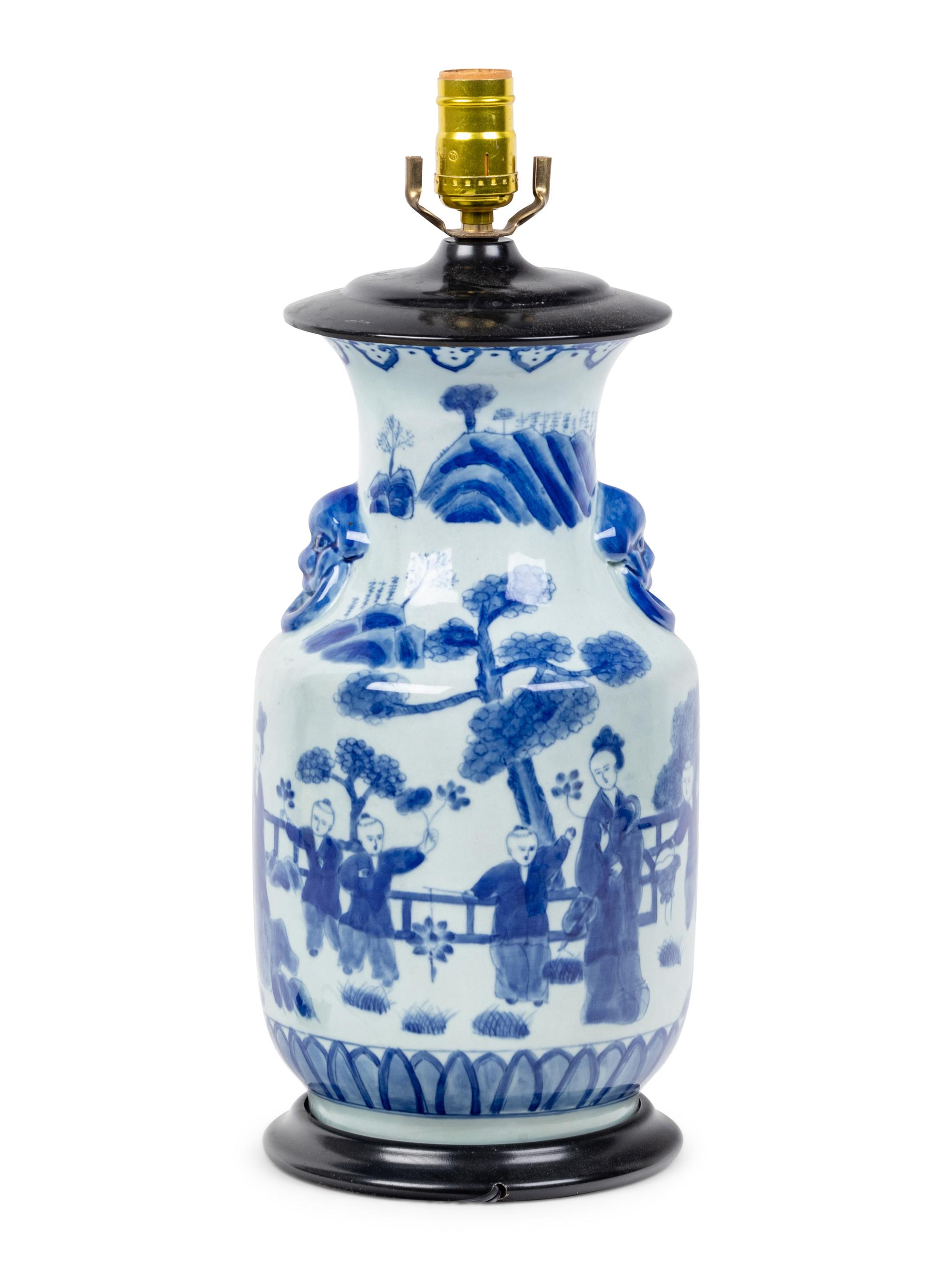 A Chinese Porcelain Vase Mounted as a Lamp