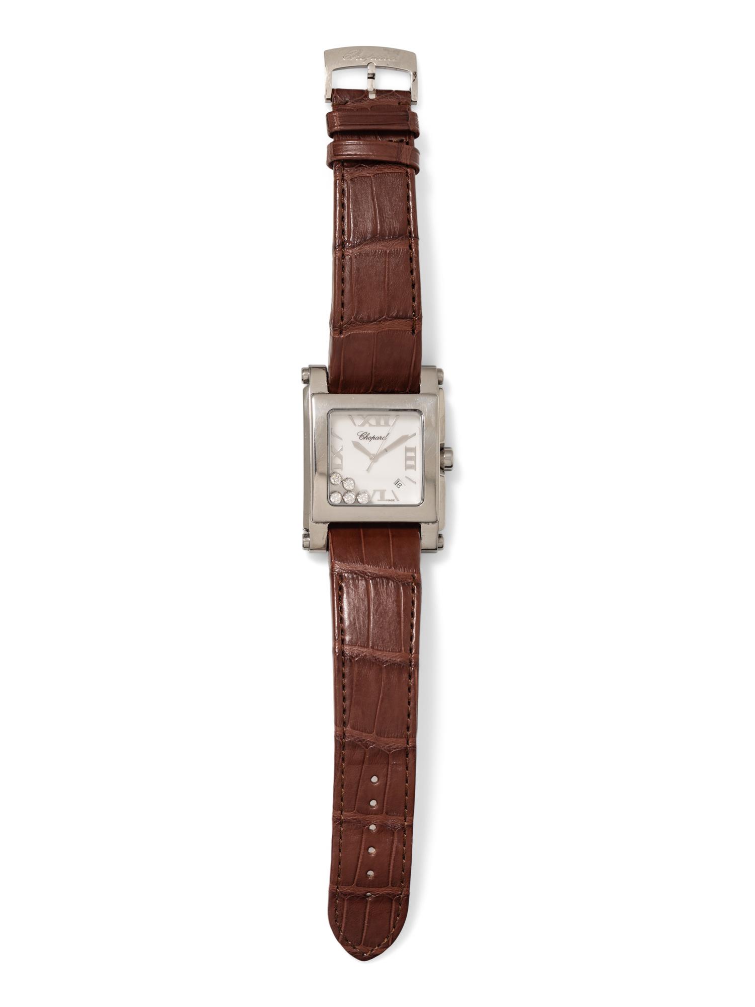 CHOPARD, STAINLESS STEEL 'HAPPY SPORT' WATCH