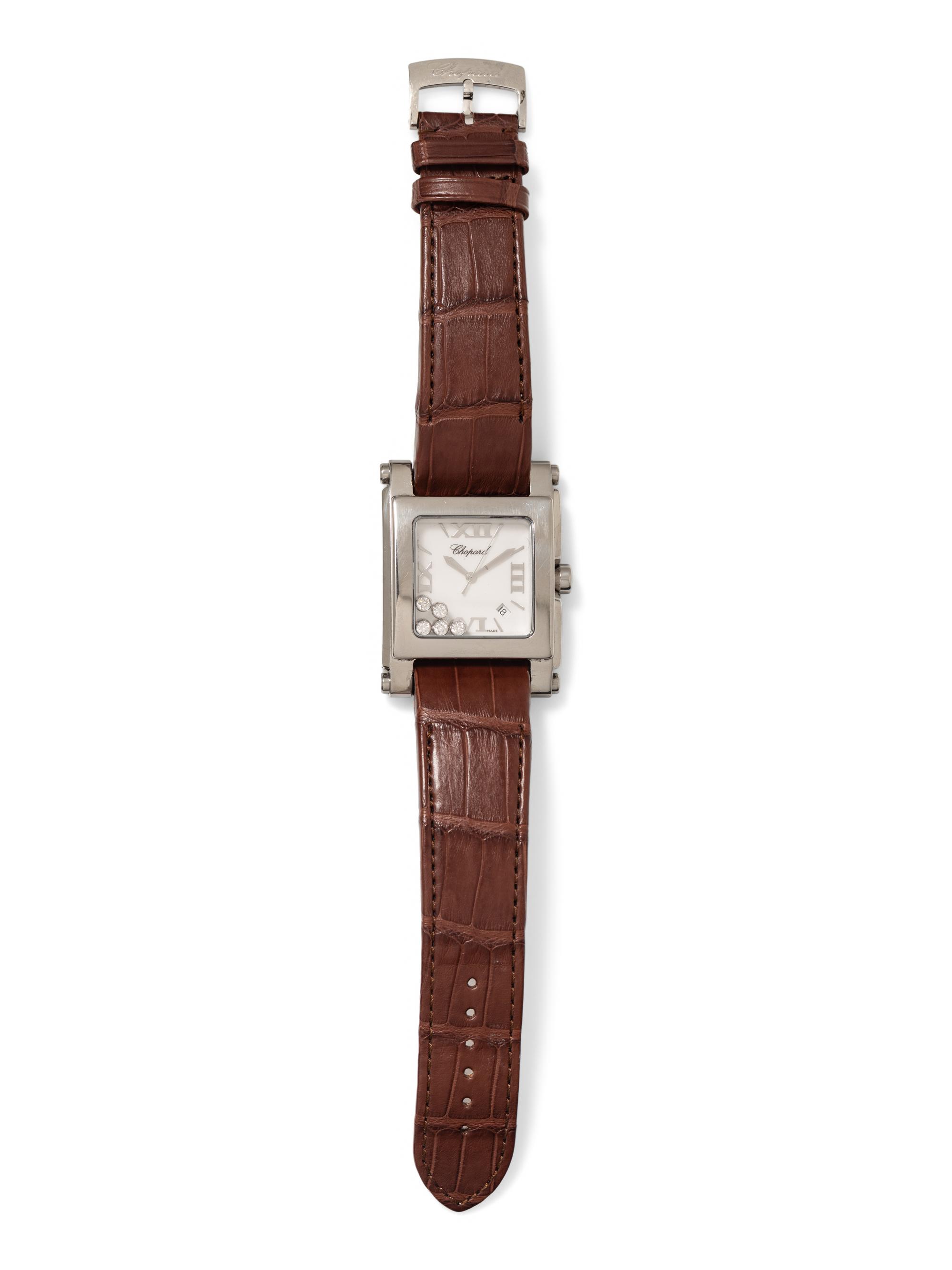 CHOPARD, STAINLESS STEEL 'HAPPY SPORT' WATCH