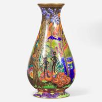 A Wedgwood Flame Fairyland Lustre Vase UK, circa 1925