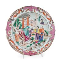 A Chinese Export Famille Rose Porcelain Shallow Bowl