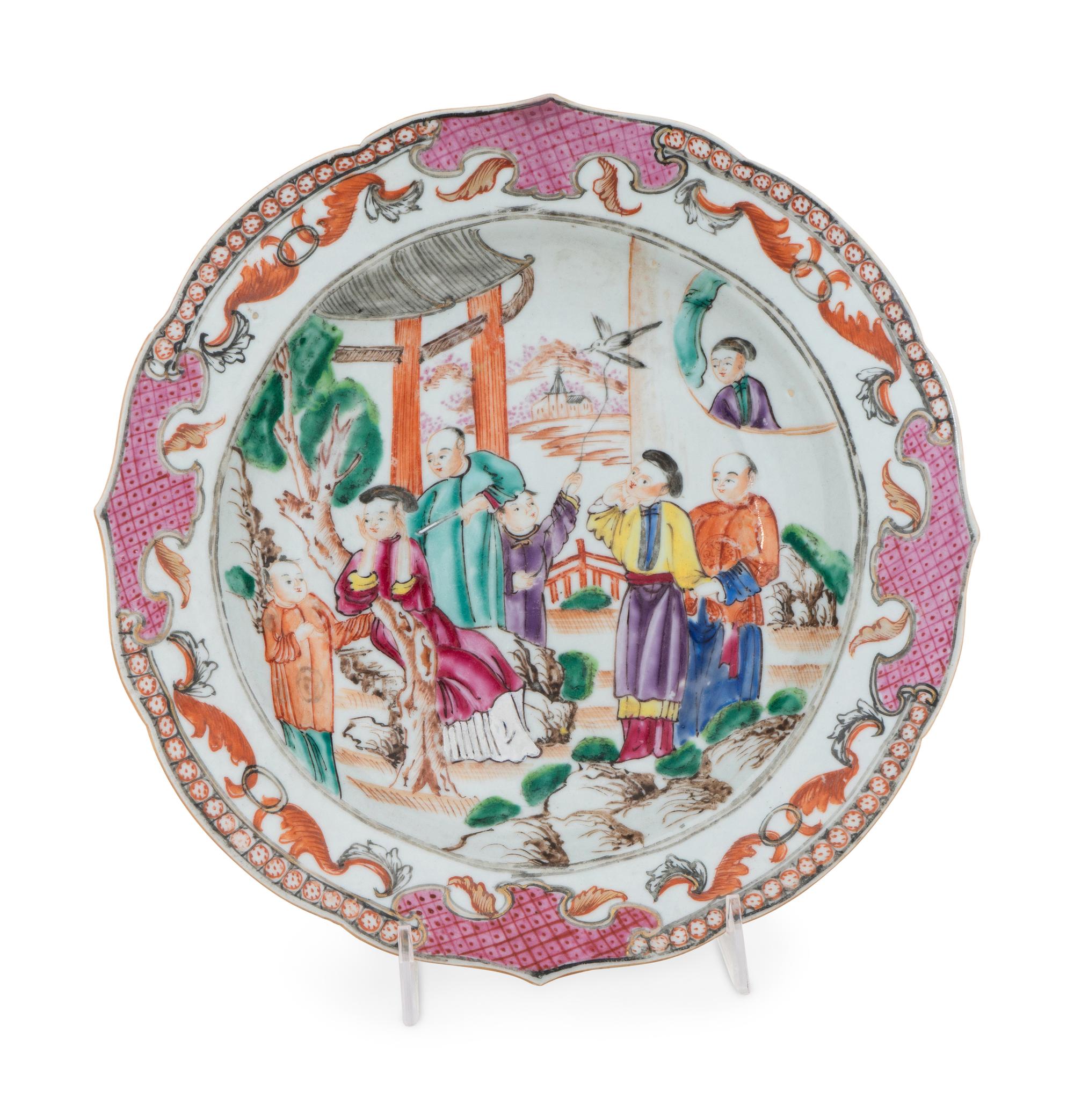 A Chinese Export Famille Rose Porcelain Shallow Bowl