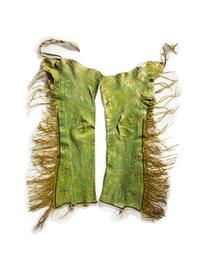 Kiowa Beaded Hide Leggings, with Morning Star