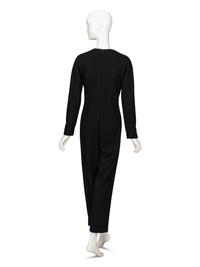 Geoffrey Beene Long-Sleeve Jumpsuit & a Judith Leiber Belt