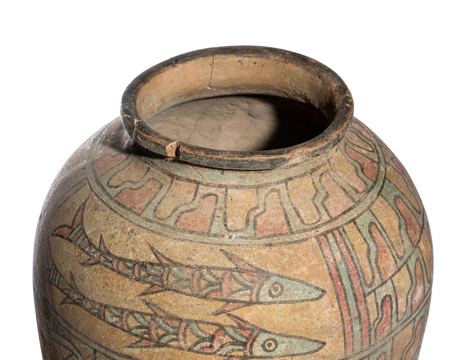 An Indus Valley Polychrome Pottery Jar