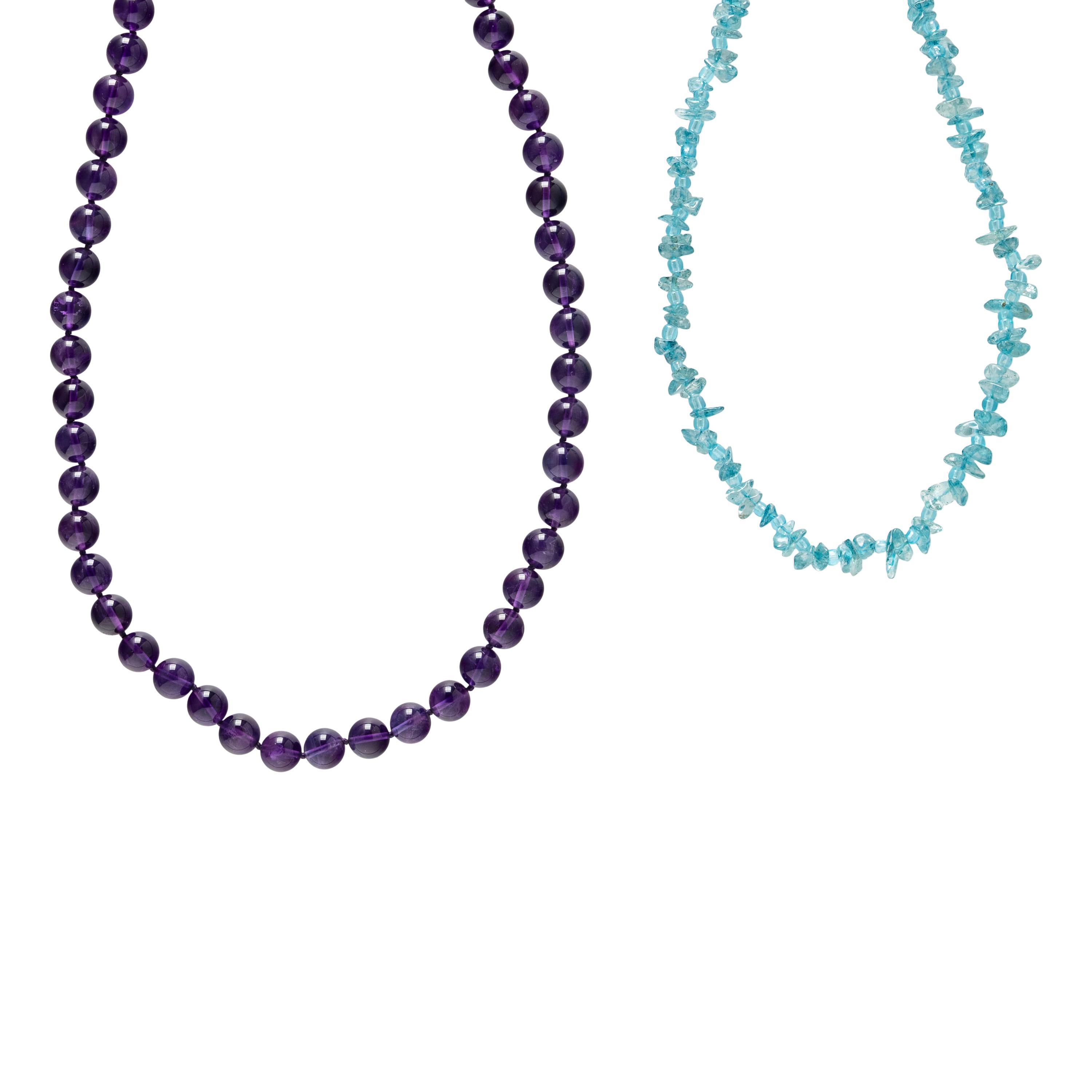 COLLECTION OF BEADED NECKLACES