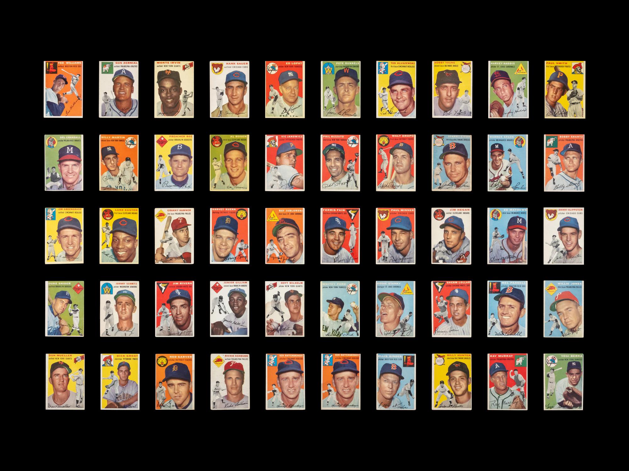 A Near Set of 1954 Topps Baseball Cards (245/250)