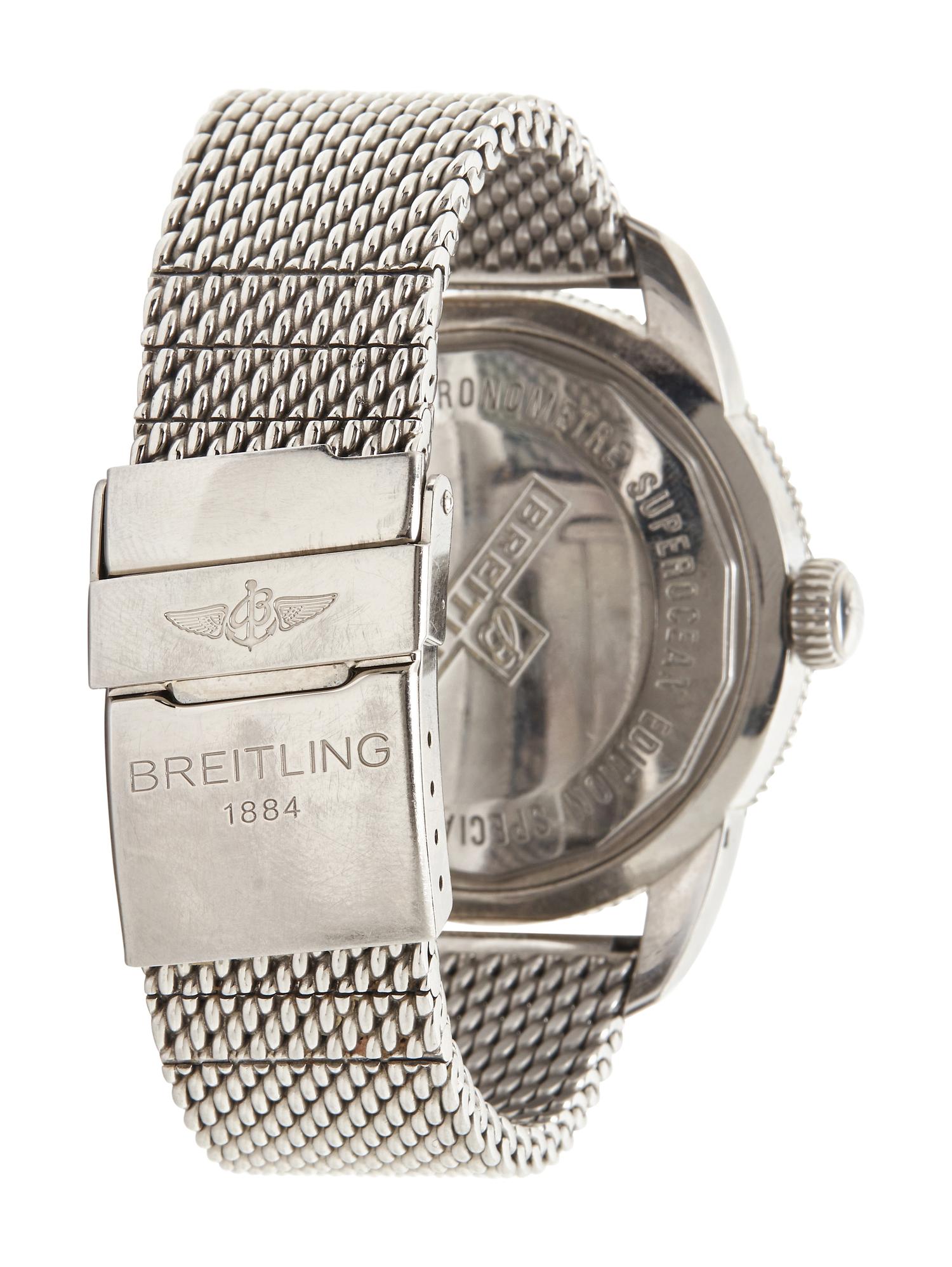 BREITLING, REF. A17320 STAINLESS STEEL 'SUPEROCEAN HERITAGE 46' DATE WATCH