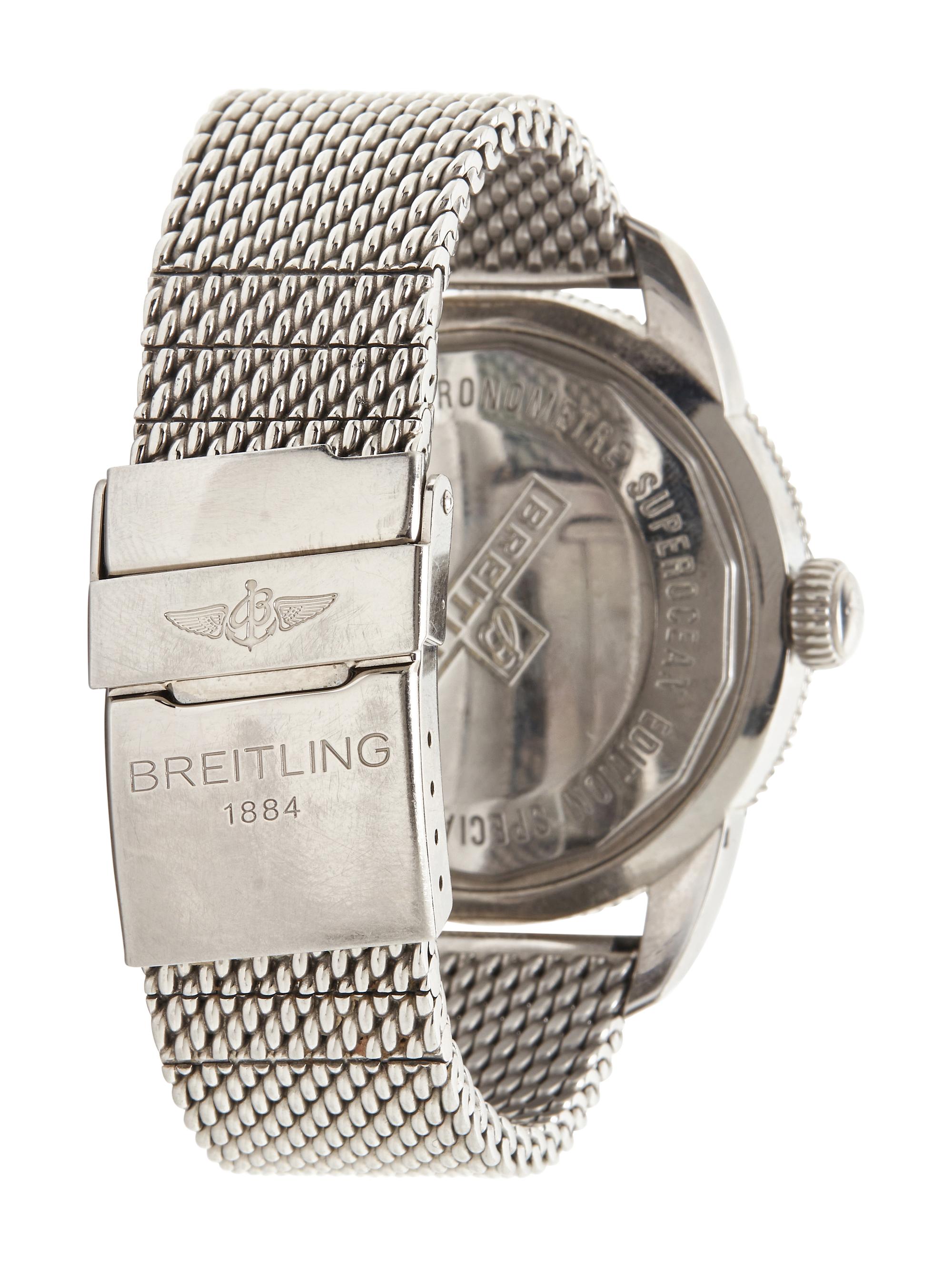 BREITLING, REF. A17320 STAINLESS STEEL 'SUPEROCEAN HERITAGE 46' DATE WATCH