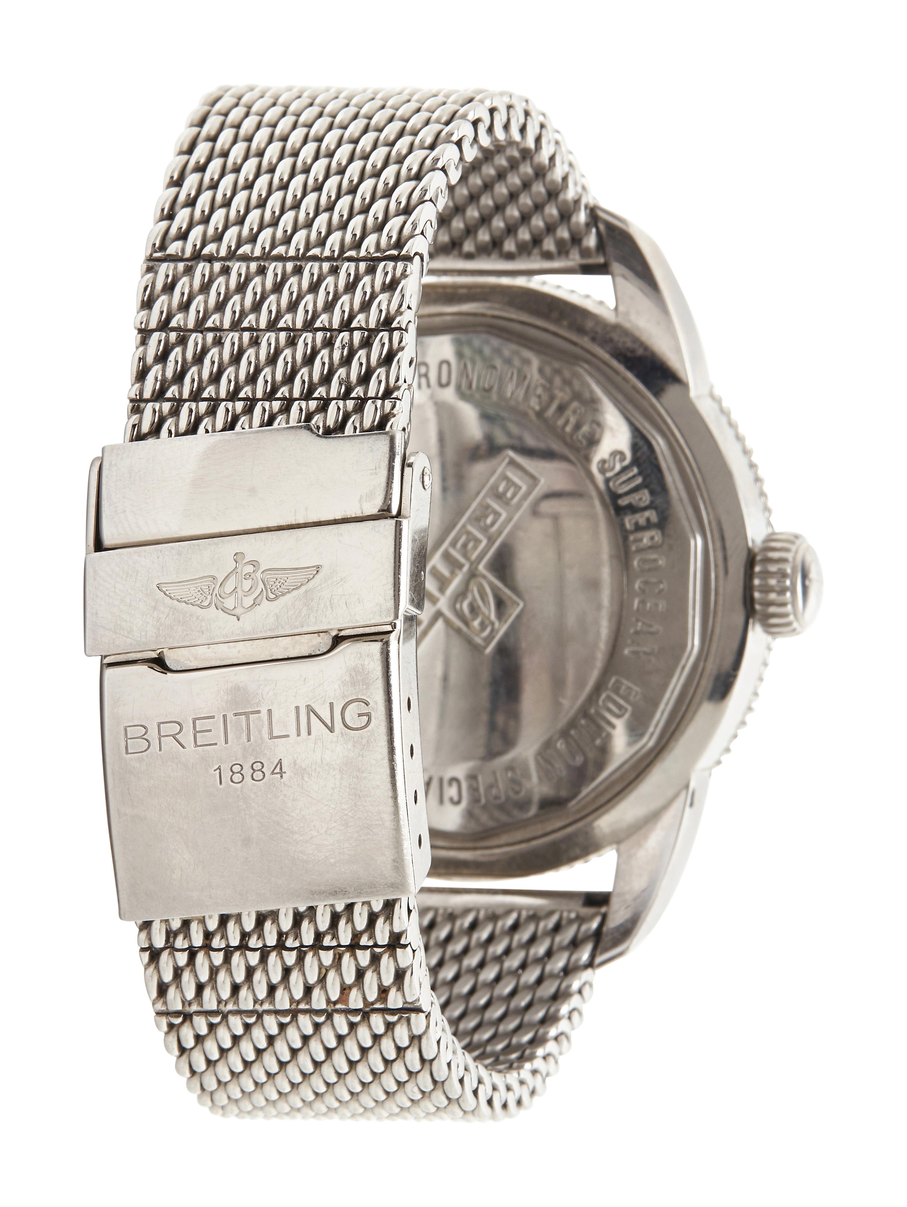 BREITLING, REF. A17320 STAINLESS STEEL 'SUPEROCEAN HERITAGE 46' DATE WATCH