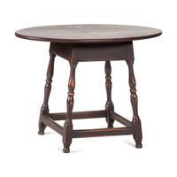 A William and Mary Block Turned Cherrywood Splayed-Leg Low Tavern Table