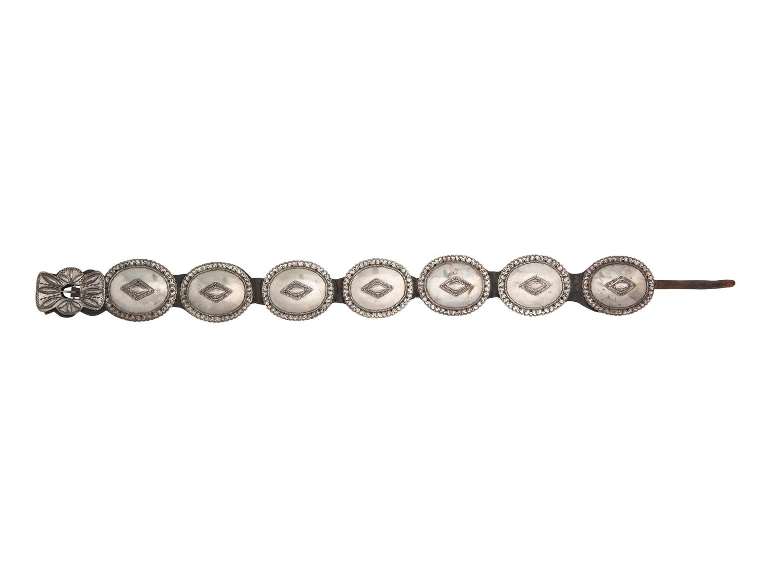 Navajo Second Phase Concha Belt, Collected by Hoffman Birney (1891-1958)