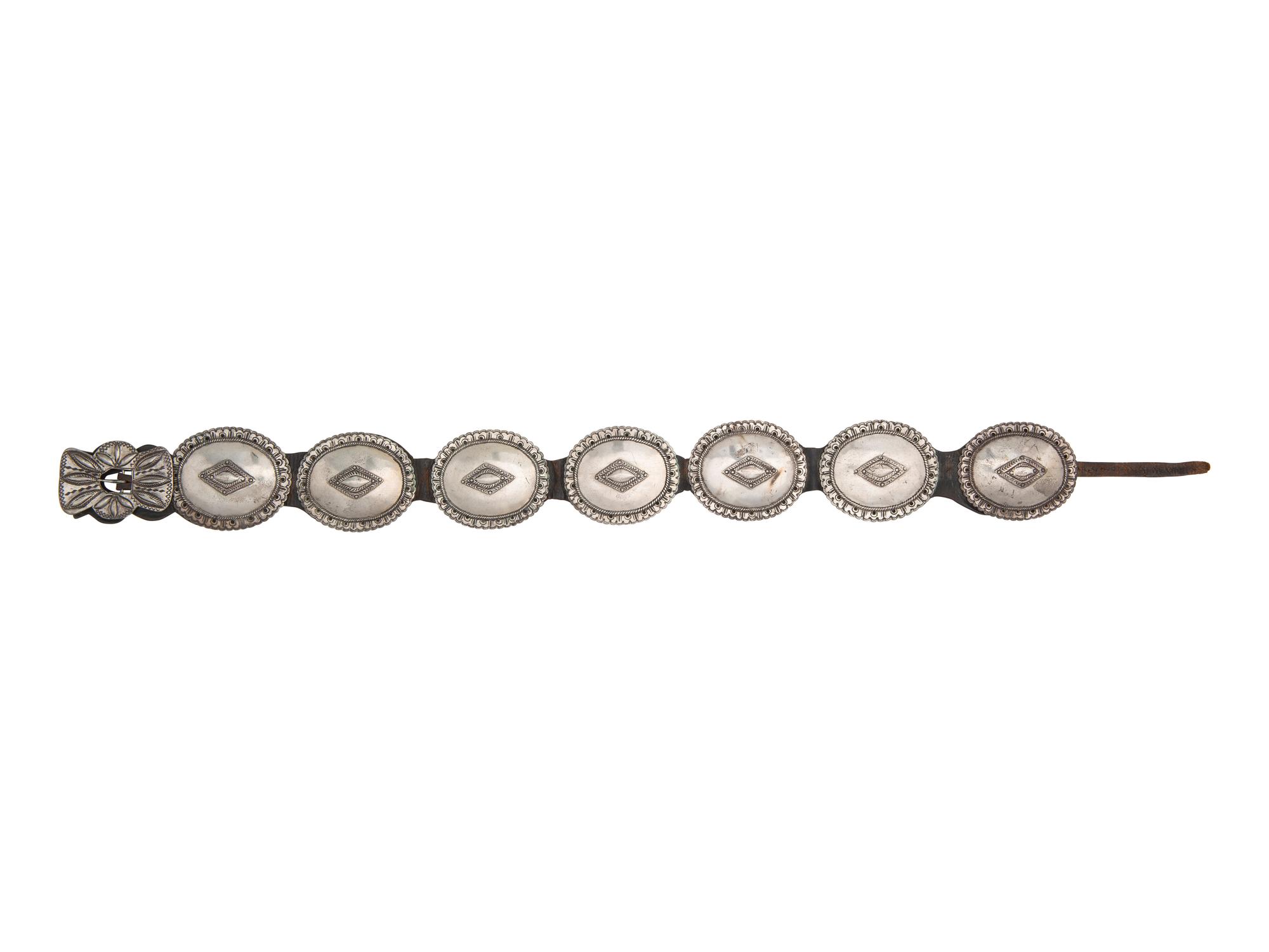 Navajo Second Phase Concha Belt, Collected by Hoffman Birney (1891-1958)