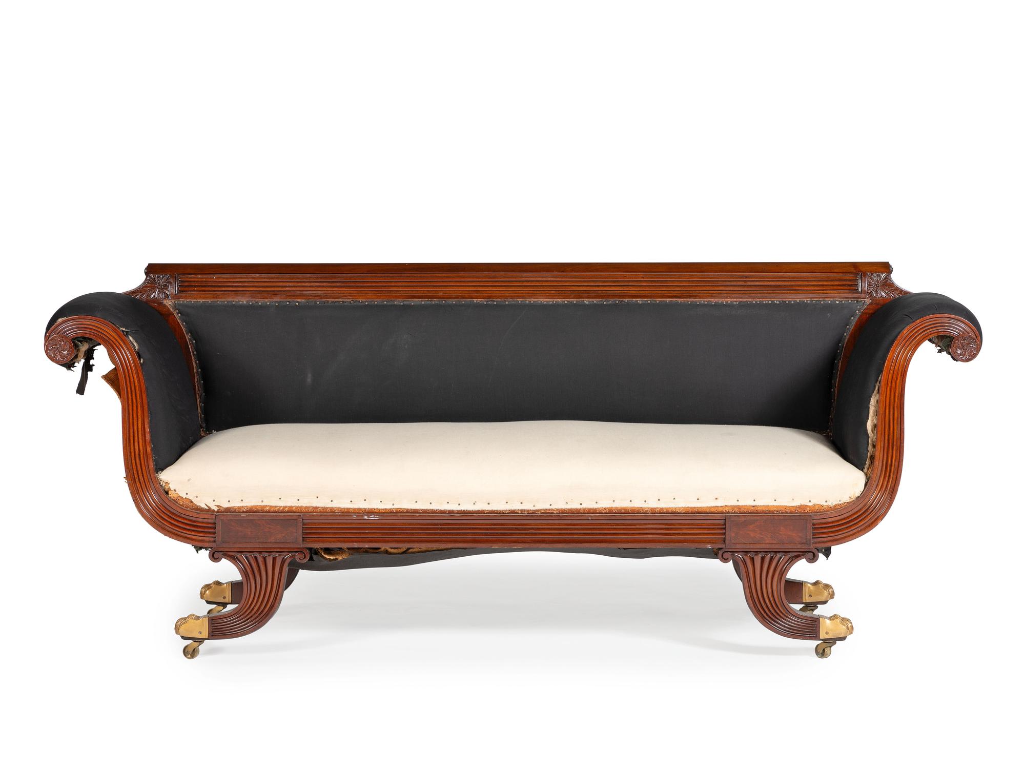 A Pair of Classical Style Mahogany Sofas in the Manner of William Camp (1773-1822)