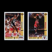 A Collection of 1991 Upper Deck Promo Basketball Cards