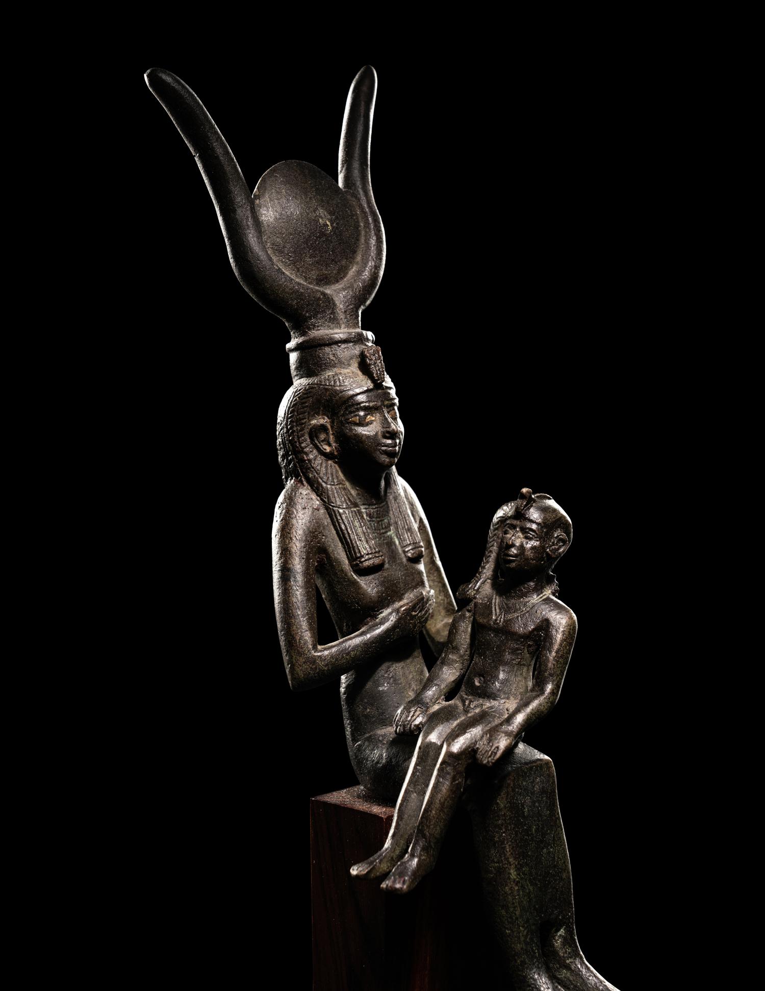 An Egyptian Bronze Isis and Horus