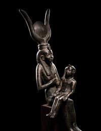 An Egyptian Bronze Isis and Horus
