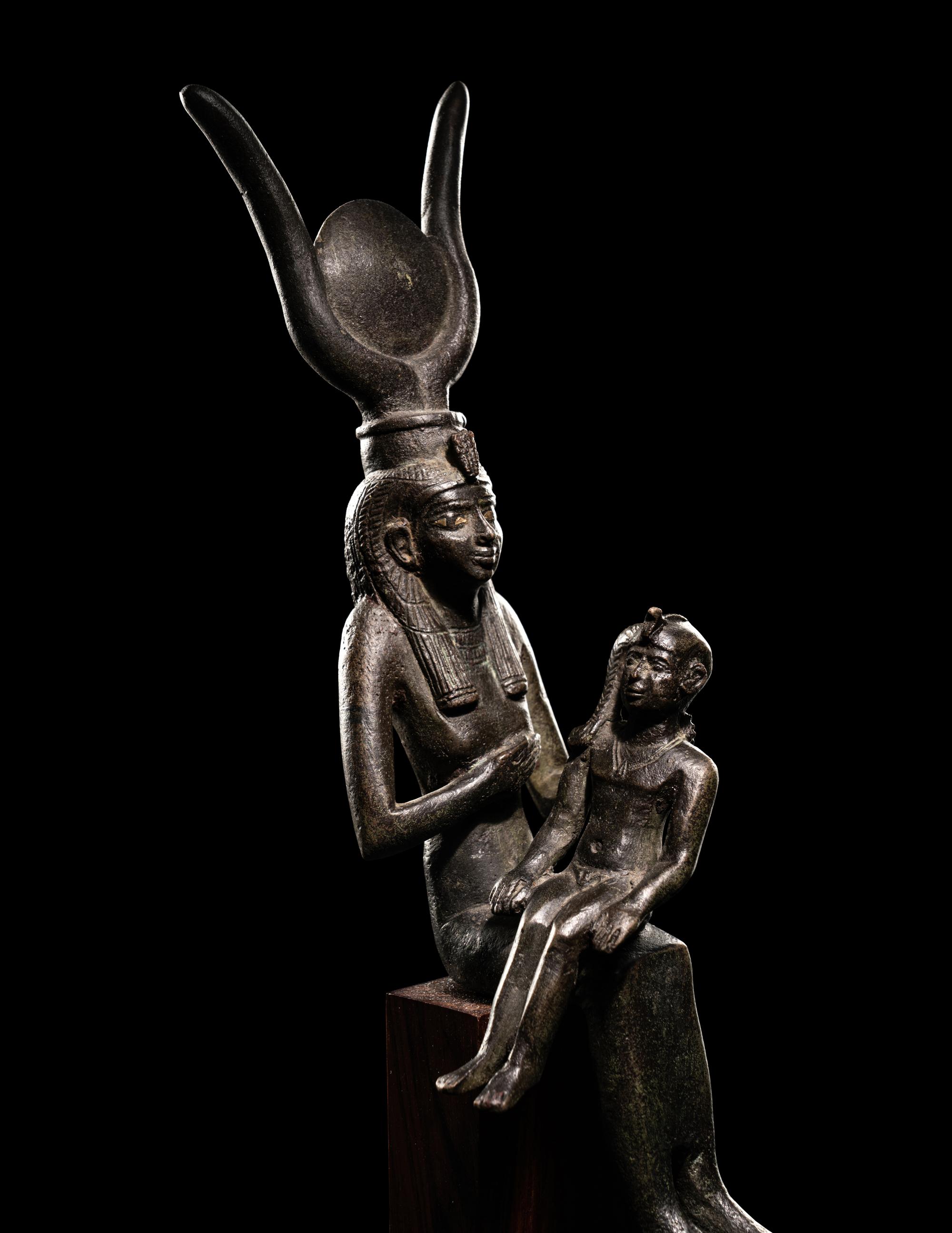 An Egyptian Bronze Isis and Horus